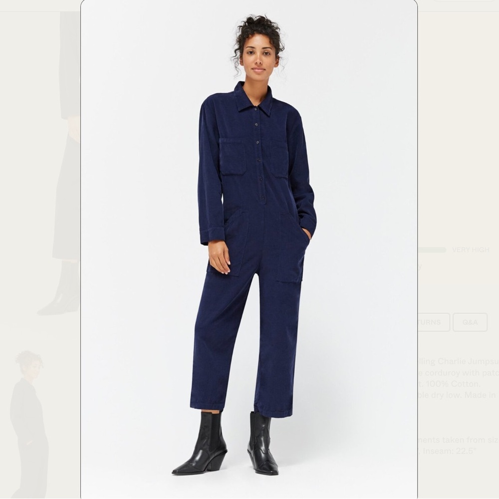 LACAUSA corduroy charlie jumpsuit